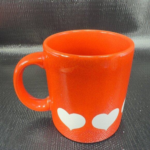 Vintage Waechterbach Heart Coffee Mug Cup West Germany Red With White Hearts - Picture 8 of 11
